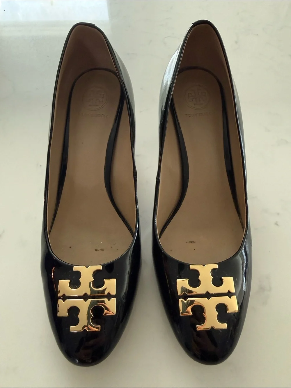 Tory Burch “Raleigh” Black Patent Leather Pumps - Sz 7.5
